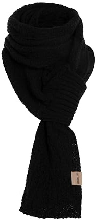 Knit Factory - Haze Halsduk - Black - 170x35 cm