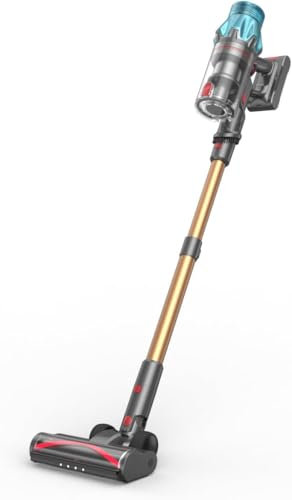 Fieety Akku Staubsauger Kabellos, 50kPa/600W Starkes Saugen, 65Min, 1.6L Beutellos - 8-in-1 Mit Anti-Haar-Wickel, Sofabürste & Ladestation, Ideal für Tierhaare, Teppiche, Hartböden, Auto