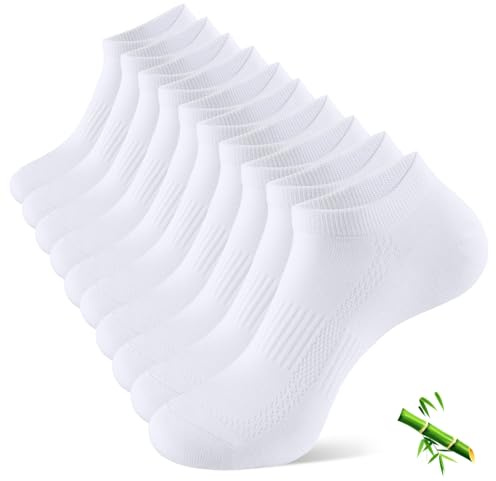YORJOSOX Bamboo Trainer Socks for Women & Men 10-Pack with casual & Breathable – Low-Cut Invisible Liner for Sneakers/Summer Shoes