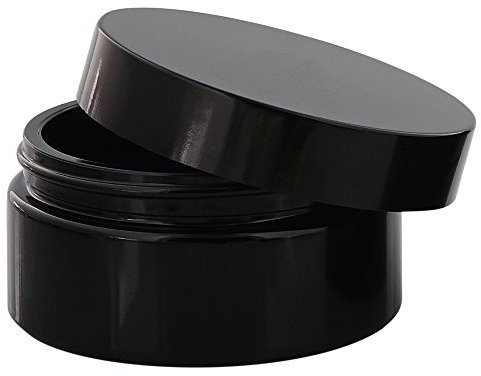 Miron-Glas Violett Tiegel flach 100 ml Energieschutz Deckel, Leere Kosmetex Violettglas flache Dose, Kosmetik-Dose, 6 Stück