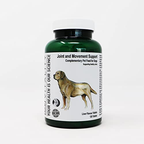 Joint and Movement Support Tablets for Dogs | Aids Mobility | Great Tasting Smokey Liver Flavour | With Glucosamine, Green Lipped Muscle, Hyaluronic Acid, Turmeric and more | UK Manufactured