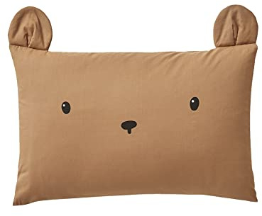 Vertbaudet Baby Kissenbezug,Grüner Wald, Bär Oeko Tex® braun 40X60