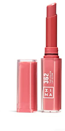 3INA MAKEUP - The Color Lip Glow 362 - Zartes Rosa Lippenstift - Glowy Saftige Lippen-Stift mit Vitamin E für Lippen zu Nähren - Lippenbalsam Hochpigmentiert - Vegan - Cruelty Free