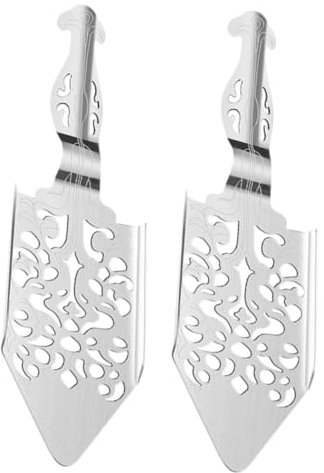PRETYZOOM 2pièces Cuillère à Absinthe Métal Inoxydable Creuse Pour Bar Avec Filtre à Sucre Ustensile De Cocktail Pratique Pour Dilution Et Mélange Lot