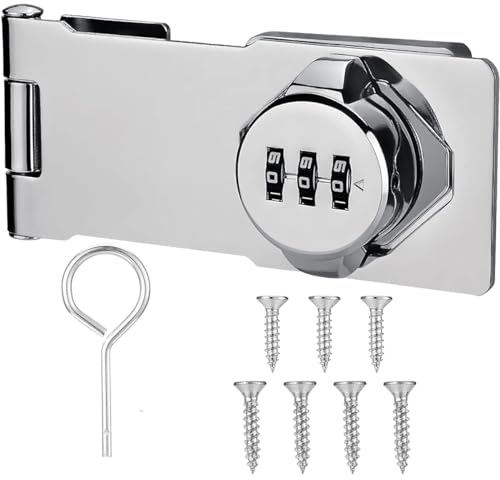 Cifre Serratura Armadietto Password Serratura Serratura a Combinazione a 3 Cifre Serratura Meccanica Lucchetto con Chiusura a Viti per Ante Piccole, Armadi, Porte di Fienili, Garage All'aperto