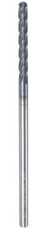 sourcing map Ball Nose End Mill CNC Router Bit, 1/16 Radius 1/8 Shank Solid Carbide TiAlN Coated Upcut Spiral 4 Flutes Cutter Milling Tool, 1/8 Dia 3 Total Length