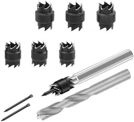 Treki 10PCS Cortador de Soldadura por Puntos HSS Brocas para Puntos de Soldadura 3/8 & 5/16 Separador de Panel para Taladro Eléctrico Herramienta de Trabajo de Cuerpo Automático