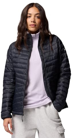 Columbia Powder Pass Chaqueta, Resistente al Agua, Aislamiento Ecológico, Dobladillo Ajustable, Bolsillos Seguros, Mentonera - Mujer