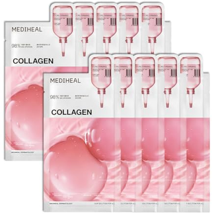 Mediheal Essential Face Mask [Skin Firming] 10 pcs. for Plumping Hydration, Glass Skin & Skin Nourishment - Travel Essentials, Korean Beauty Sheet Mask