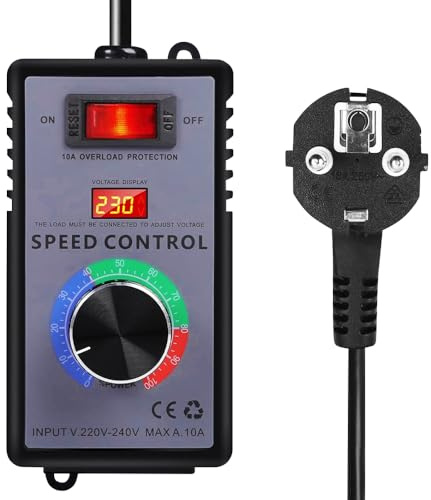 Spänningsregulator, AC 220V 10A 4000W Motorhastighetsregulator med roterande kontroll Spänningsregulator för motortopp 4000W Fläkthastighetsregulator för vinkelslipar