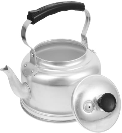 HOLIDYOYO Bouilloire à Thé En Aluminium Ancienne 4 Litres 22 Cm Bouilloire Sifflante Pour Cuisinière Usage Familial Chauffage Rapide