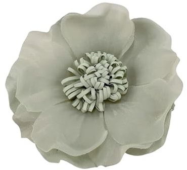 Elegante broche de seda hecho a mano con flores de camelia para mujer, pin de tela de organza floral de 9 cm, accesorio romántico de solapa para boda, fiesta, vestido, bufanda, sombrero, joyería de