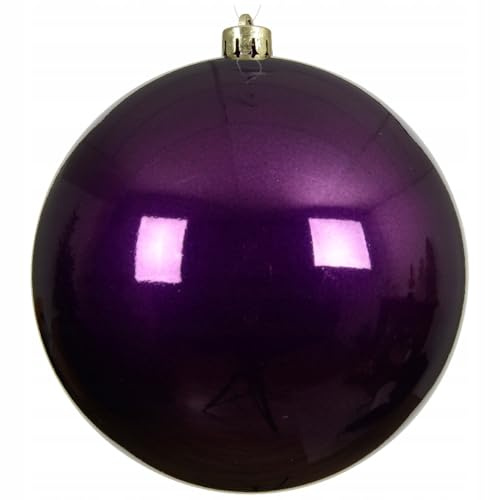 Kaemingk Julgranskulor i plast, 14 cm x 1 st, stor och okrossbar – julgranskulor XXL, julgranskulor för jul, julgransprydnad och julgransprydnad, fikon