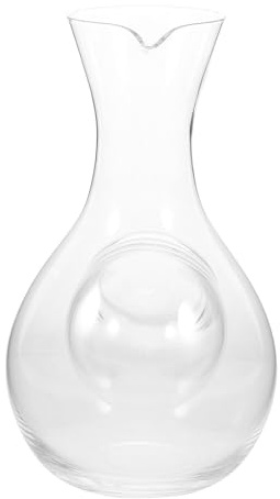 Alipis Decanter in vetro per vino e sakè, bottiglia per vino e sakè freddo da 300 ml con camera per il ghiaccio, decanter in cristallo minimalista, piccola brocca giapponese per bar