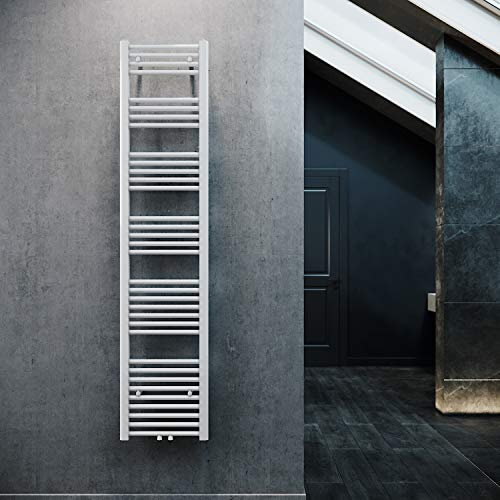 ELEGANT Heizkörper Bad 1800x400 mm Weiß Badheizkörper Mittelanschluss Handtuchwärmer Handtuchtrockner Heizkörper