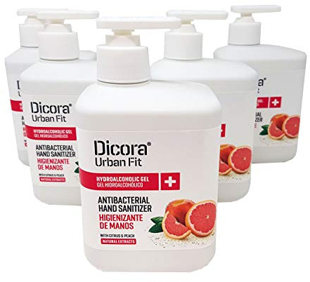 Gel Hidroalcohólico de manos con aroma Cítricos y Melocotón 500ml. 5 unidades