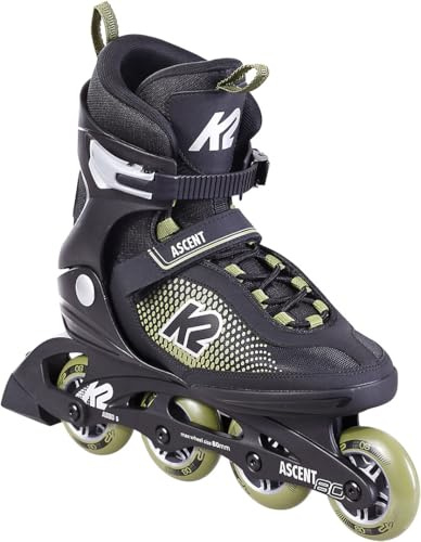 K2 Ascent 80 M-30F0773, Patines en línea Hombre, Negro-Verde Oliva, 47.5 EU