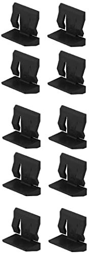 cyclingcolors 10x Bodenträger schwarz kunststoff möbel Regal schrank Halter Fachbodenträger Bretthalter Regalbretthalter Regalbodenträger