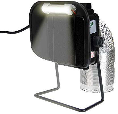Aoyue 486+ Fume Extractor and Solder Smoke Absorber Fan with Exhaust Hose and Light