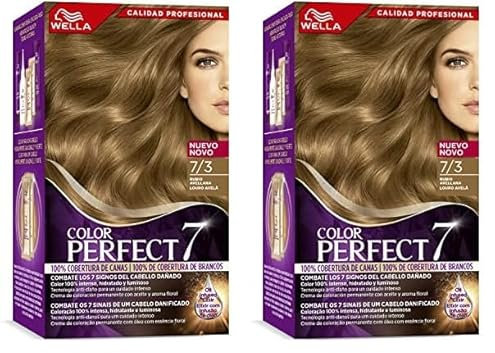 Wella Color Perfect - Tinte de Coloración Permanente para un Cabello Hidratado y Luminoso - Tono Rubio Avellana (Paquete de 2)