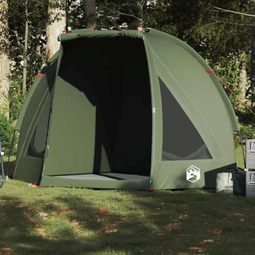 Tienda de Pesca Impermeable, Material Poliéster 185T con PU, Diseño Plegable y Ligero, Protección UV y Resistente al Viento, Tenda Campismo,Color Verde Oliva, 210x170x125 cm