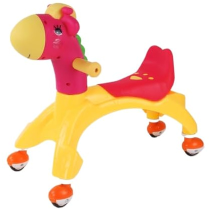 Twist Car for bambini piccoli, giocattoli da guidare, carrello a spinta con schienale rialzato, for bambini(Rot)