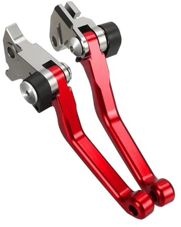 Maneta Embrague Freno Moto Para Beta 250 300 350 390 430 480 RR 2T 4T 2013-2023 Dirt Bike Motocross Aleación Aluminio Plegable Palancas Embrague Freno Manija(Red)