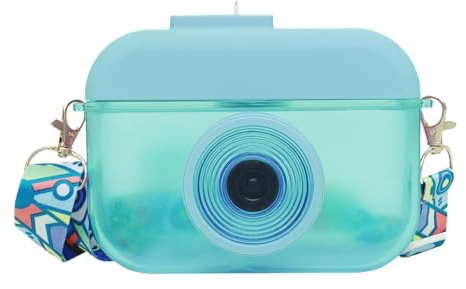 Kreativ vattenkopp för barn 400 ml Kawaii kameraformad drickplånbok