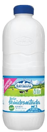 Leche Asturiana Semidesnatada Botella 2.2l pack de 6