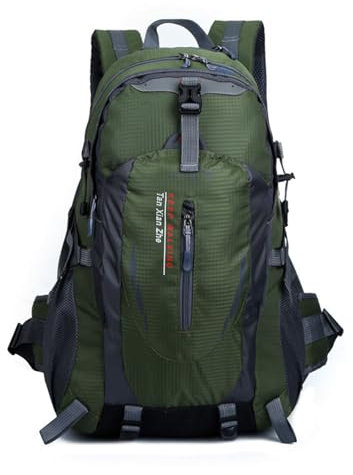 PORRASSO 40L Wanderrucksack Wasserdichter Rucksack Reiserucksack Trekkingrucksack Hiking Backpack für Damen Herren Radfahren Klettern Reisen Sport Dunkelgrün