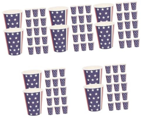 TOPBATHY 5 Set Forniture Per Feste Del Dell'Indipendenza Americana Bicchieri Di Carta Bicchieri Di Carta 24 Pezzi Mini Tazze Tazze Da Caffè Bicchieri Di Carta Per 24 pezzi * 5