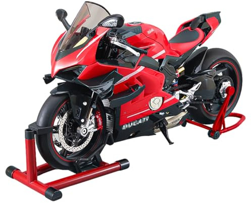 Kit de modelo de motocicleta 1: 7 - Motocicleta fundida a presión de aleación con características de sonido y luz realistas, efectos interactivos, regalo para entusiastas del motor y adolescentes de