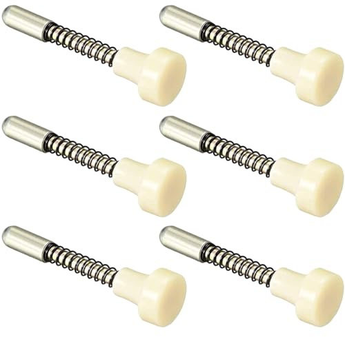 IWOWHERO 6 pièces Loquets à Ressort Inox pour Berceaux et Cages Animaux Fixation Sécurisée par Vis pour Portes de Rangement et Écrans de Fenêtre