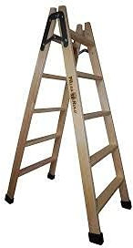 ALBA RULO - ESCALERA DE MADERA TIJERA PROFESIONAL - 4 PELDAÑOS