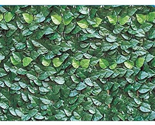 Linea Garden Friend Recinzione PVC Altezza 100 cm, Lunghezza 300 cm con Foglie Lauro
