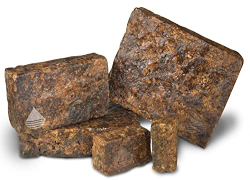 Aroma Depot - Ingredienti del sapone nero africano: mais, olio di palma, olio di cocco, burro di karité non raffinato, cenere di buccia di banana, acqua purificata, vitamina E nat