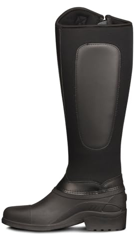 Ovation Women's Comfortable Durable Stylish Equestrian Horse Riding Faux Fur Tall Highlander Tall Winter Riding Boot, Black, Size 3