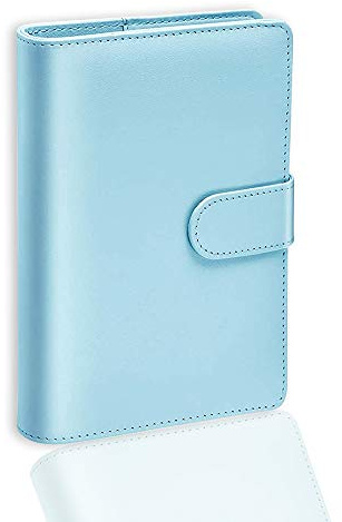 a5 Pu-Leder-Notizbuch, Weich Notizbuch Pu Kunstleder a5 Format Nachfüllbar, Ringbuch a5 Nachfüllbar, Taschen-Reisebuch (Blau)