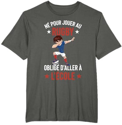 Sportif Joueur De Rugby Cool Enfants Né pour Jouer Au Rugby T-Shirt