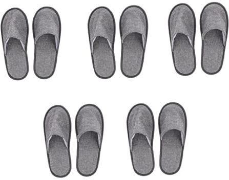 POPETPOP 10 Pezzi Pantofole Ciabatte Usa e Getta Scarpe Per Gli Ospiti Dell'hotel Viaggiare Fare Un Bagno Sandali Lino Di Cotone
