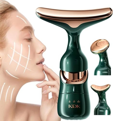 Masajeador Facial Sandalfon, Cuello Portátil Antiarrugas Dispositivo multifuncional 4D, 3 en 1 reafirma, eleva y reduce la barbilla doble. Elimina arrugas y reafirma la piel del rostro y cuello.