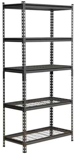 Rhino Racking - 5 Tier Heavy-Duty Boltless Wire Shelving Unit - 1000kg Load Capacity - 183 x 90 x 40 cm (3 Bays)