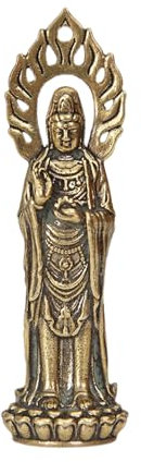 Figura Quan Yin – Statua Buddha Guanyin Vintage | Piccola Scultura Buddha | Statua Buddista Avalokiteshvara Da 2,4 Pollici | Artigianato Da Scultura Cinese | Decorazioni Di Figure P