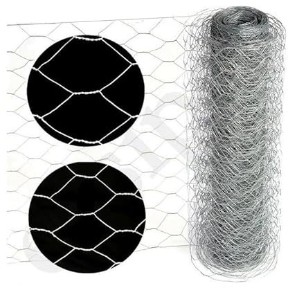Rollo Malla Alambre 0.4x7m, Red Malla Metalica, Malla Gallinero Malla Alambre, Malla Conejera Alambre Hexagonal, Galvaniza para Proyectos de Bricolaje de Pájaros Valla Avicultura Cercado