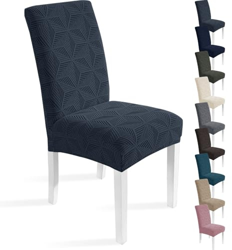 Ystyle Stolsöverdrag Med Rygg 6 Stycken, Moderna Stretchigt Stolsskydd, Universal Stol Skydd För Vardagsrum Matsal Kök, Tvättbara Avtagbart Matsalsstolar, Katt stolsöverdrag, Mörkgrå | Stolsöverdrag Vardagsrum Kök, Universal Katt Reptålig Stolsöverdrag, Modernt Fläckbeständigt Stolöverdrag