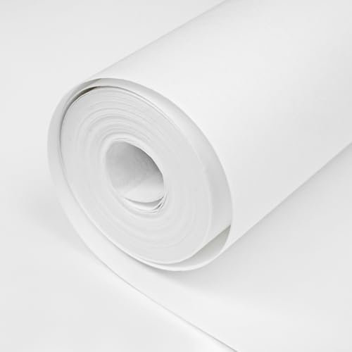 Winsome Lining Paper for Walls - Double Roll 1200 Grade – 2X 10m x 53cm Backing Paper Wallpaper for New & Damaged Walls for Paint - Easy to Install & Remove Paintable Plain White Lining Paper
