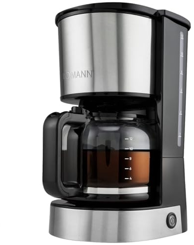 Bomann® Kaffeemaschine mit Filter | für 12-14 Tassen | Filterkaffeemaschine | Edelstahlgehäuse | Nachtropfsicherung | Coffee Machine | Kaffeemaschine Filtermaschine | 800W | KA 6071 CB