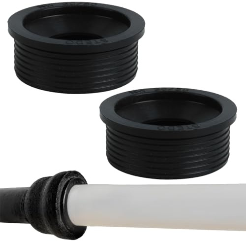 IZIHQA 2 Piezas Manguito De Goma Universal Para Tubo De Desagüe, Diámetro Exterior 51 Mm, Diámetro Interior 26-44 Mm, Manguito De Sifón De Rosetas De Desagüe (Negro,B)