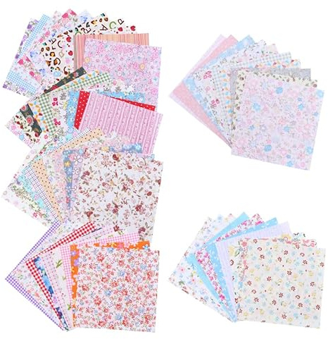 Tomaibaby Tissu Bricolage 50 Pièces 15X15Cm Carrés De Coton Imprimé Pour Couture Patchwork Quilting Scrapbooking Artisanat À La Main