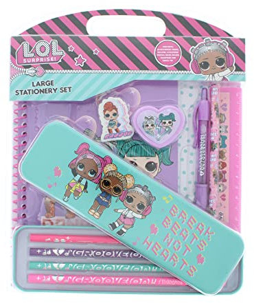 LOL Surprise Bumper Schreibwaren-Set | LOL Surprise Großes Schreibwaren-Set | Bumper Schulset | Malset | LOL Schreibwaren Set | Schulbedarf | LOL Puppen